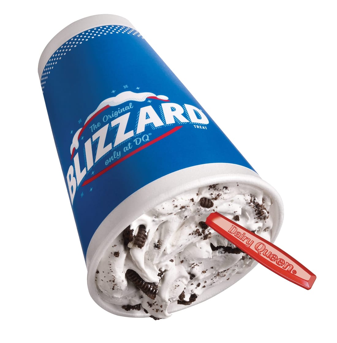 Oreo Blizzard turned upside down